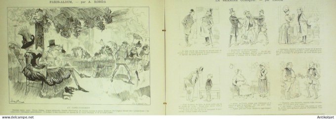 La Caricature 1885 #303 Dans le Monde Job l'Hippodrome Faria Jeux Sorel Trock