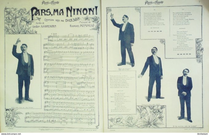 Paris qui chante 1903 n° 43 Blés Polin Bonnaud Lise Fleuron Dickson Dora Limat