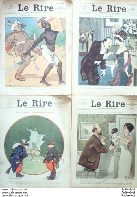 Le Rire 1910 lot 4 revues Pierlin Pavis Sennep Genty Fabiano Villemot Roubille