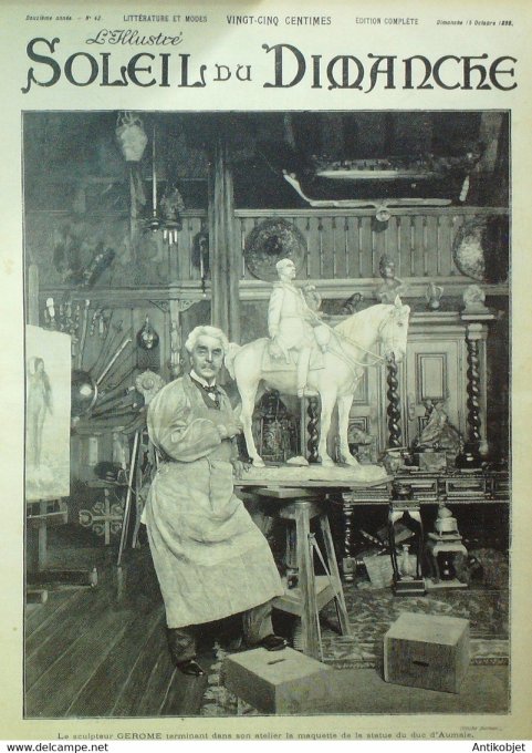 Soleil Du Dimanche 1899 N°42 Duc Aumale Gerome Sculpteur Expo 1900 Victor Hugo