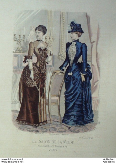 Gravure La Mode illustrée 1862 n°41 (Maison Gagelin)