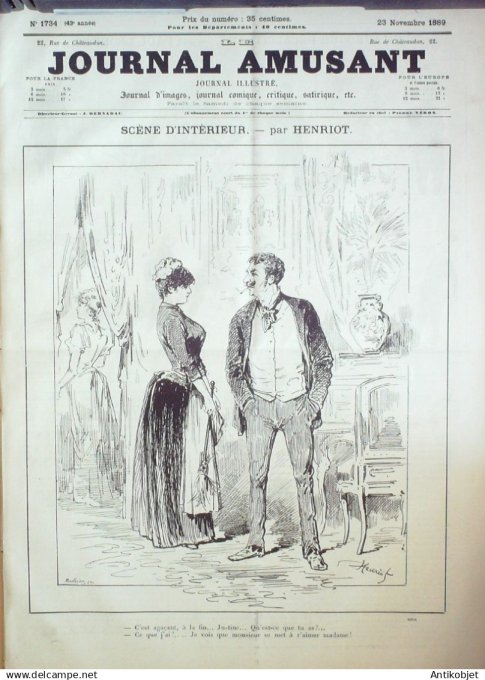 Le Journal Amusant 1889 # 1734 Gitanas de Granada par Mars