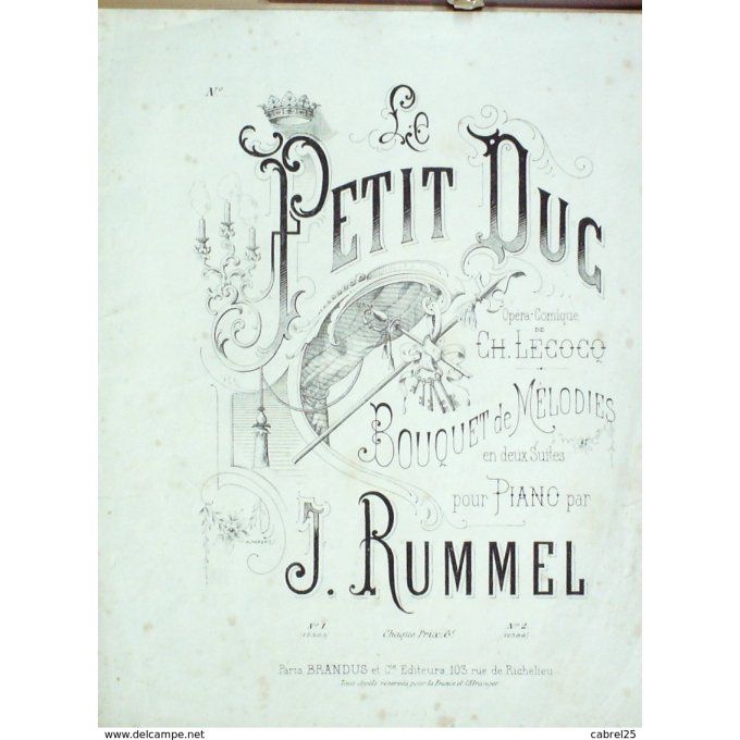 Rummel Le Petit Duc Piano 1900