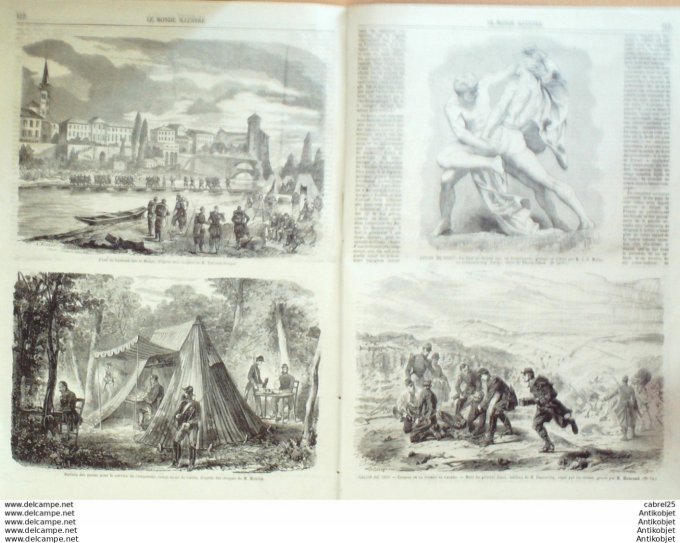 Le Monde illustré 1860 n°174 Paris Bercy incendie Italie Milazzo Messine Liban Deïr el-Kamar