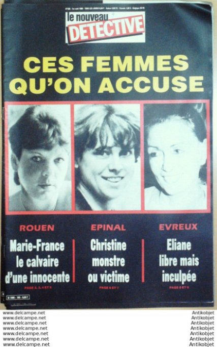 Détective 1985 # 150 Fontaine/Jouy Rouen Drancy Val-de-Reuil Cannet-des-Maures