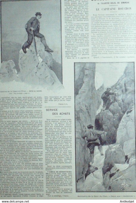 Soleil du Dimanche 1897 n°44 Aix les bains (73) dent du Chat Tristan de Léonois