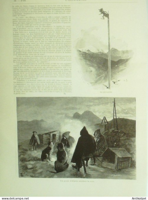 L'illustration 1896 n°2792 Mali Tombouctou Kabara Montpellier (34) explosion Militaires Alpins