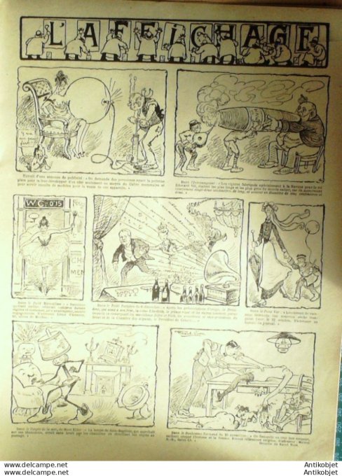 Le Rire 1919-01-11 #   4 Journal humoristique Ed.Originale Blanchissage crise