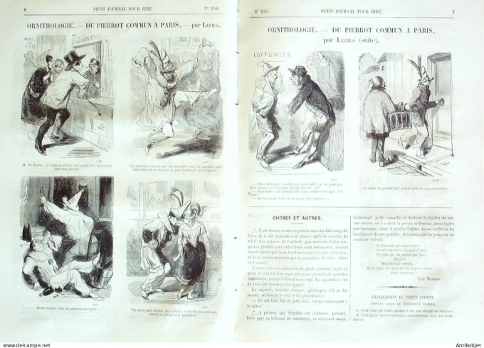 Petit journal pour Rire 1860 # 256 Parisiens Grevin
