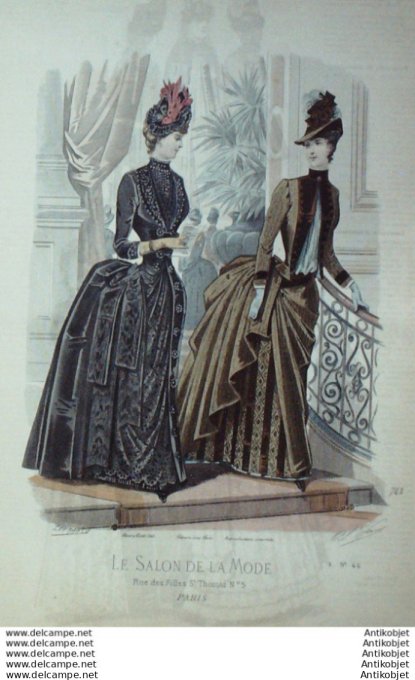 Gravure Mode Salon 1884 #  742 (Old Fashion plate)