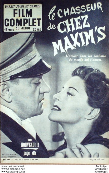 Le chasseur de chez Maxim's Yves Deniaud Pauline Carton Jean Piat