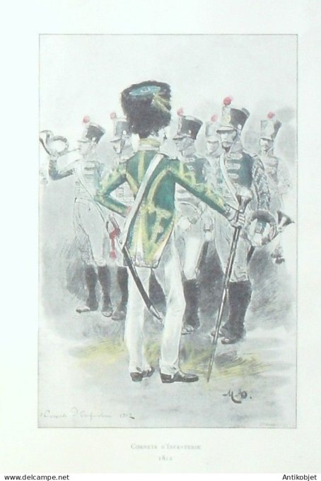 Cornets d'Infanterie en 1812 signé Maurice Orange