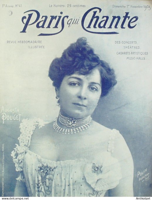 Paris qui chante 1903 #41 Pouget Yvain De Lilo Fursy Numa Blés