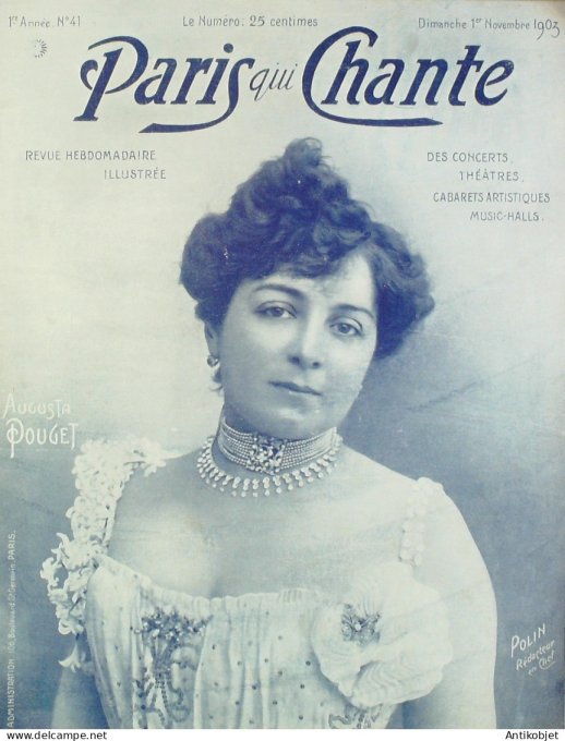 Paris qui chante 1903 n° 41 Pouget Yvain De Lilo Fursy Numa Blés