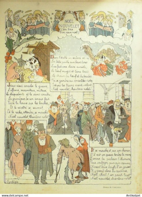 Le Rire 1906-12-22 # 203 Journal humoristique Ed.Originale Noel