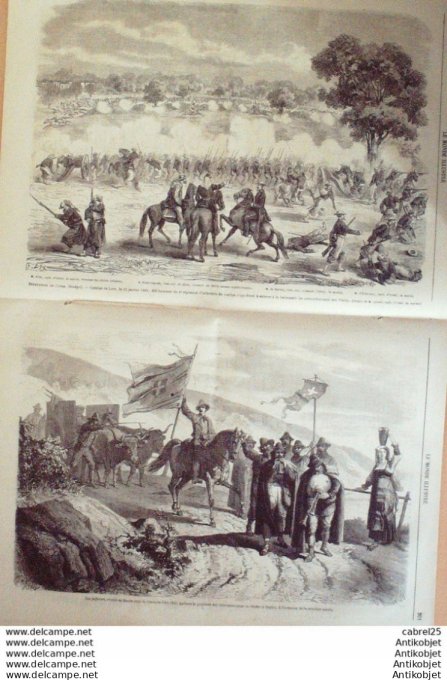 Le Monde illustré 1864 n°363 Montmartre Solesmes (72) Pologne Varsovie Sénégal Cayor Loro Pifferari 