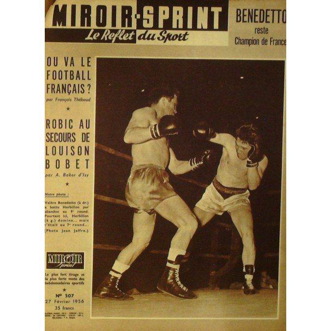 Miroir Sprint 1956 n° 507 27/02 BOZON BENEDETTO HERBILLON HUMEZ COLIN HECHT ANTIBES