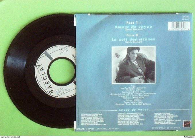 Blanchard Gérard 45T SP Amour de Voyou 1987