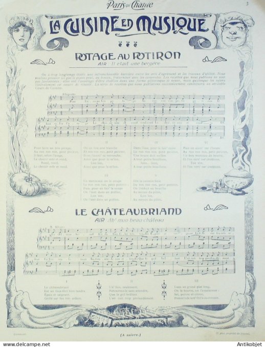 Paris qui chante 1904 #74 Nini Bonjour Dumoraize Xavier Privas Rosensteel