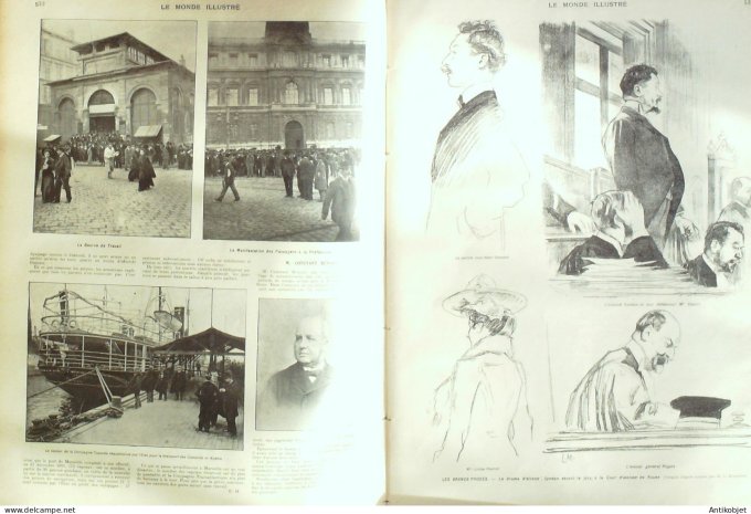 Le Monde illustré 1902 n°2384 Japon Nikko Chiuzenzi Marseille (13) Roubaix (59) Colmar (68) Madagasc