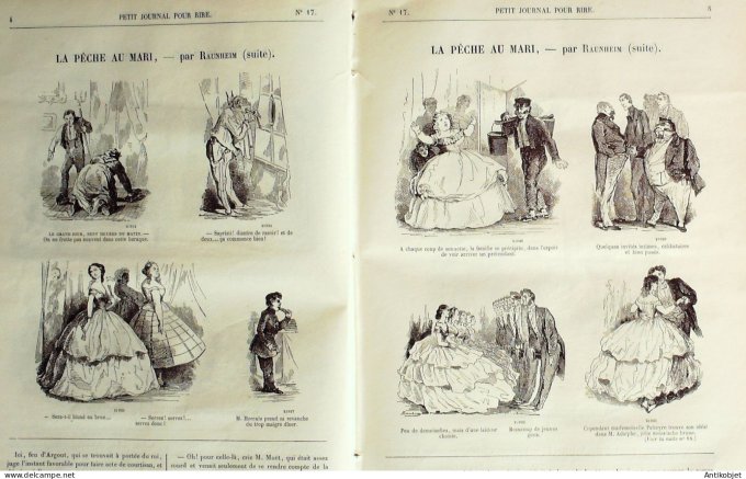 Petit journal pour Rire 1868 #   17 La peche au mari Raunheim