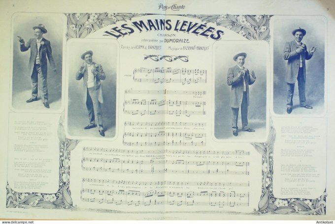 Paris qui chante 1904 n° 74 Nini Bonjour Dumoraize Xavier Privas Rosensteel