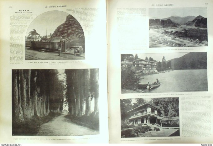 Le Monde illustré 1902 n°2384 Japon Nikko Chiuzenzi Marseille (13) Roubaix (59) Colmar (68) Madagasc