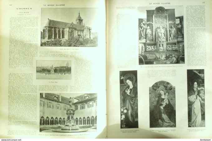 Le Monde illustré 1902 n°2384 Japon Nikko Chiuzenzi Marseille (13) Roubaix (59) Colmar (68) Madagasc