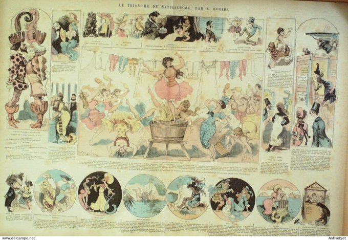 La Caricature 1880 #   6 Triomphe du Naturalisme Robida Draner