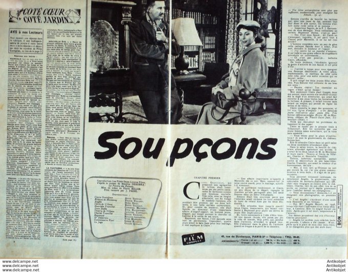 Soupçons Anne Verdon Dora Doll Gilles Queant Jacques Castelot