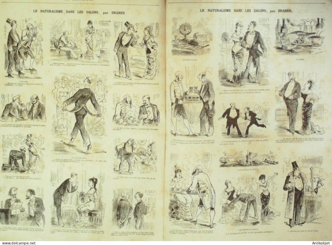 La Caricature 1880 #   6 Triomphe du Naturalisme Robida Draner