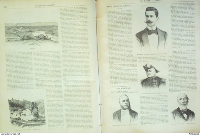 Le Monde illustré 1895 n°1978 Madagascar Emyre Majunga Monaco Russie Ingousches