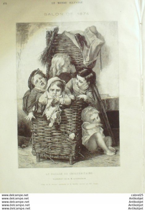 Le Monde illustré 1874 n°909 Sète (34) Calais (62) Orange (84) Dunkerque (59) Verdun (08) Italie Mil