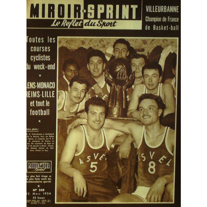 Miroir Sprint 1956 n° 509 12/03 MEYSENQ ELLIOTT BOBET STERCKX  SCHOTTE RENNES HUMEZ