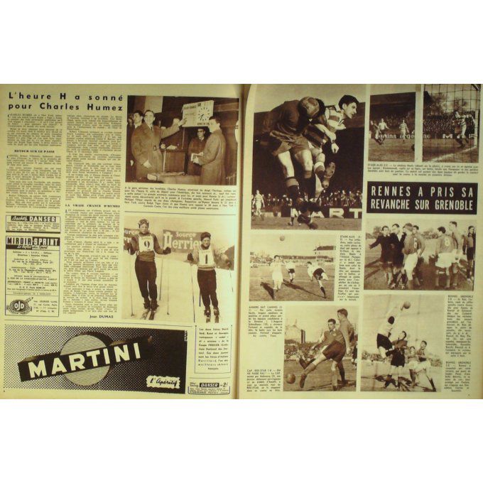 Miroir Sprint 1956 #  509 12 Mar Meysenq Elliott Bobet Sterckx  Schotte Rennes Humez