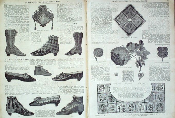 Journal Mode illustrée 1864 # 50 Echarpe à capuchon