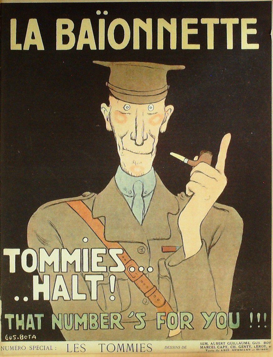 La Baionnette 1916 n°050 (Tommies halt) BOFA SEM GUILLAUME  BOFA ALBERT