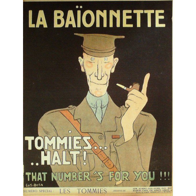 La Baionnette 1916 n°050 (Tommies halt) BOFA SEM GUILLAUME  BOFA ALBERT