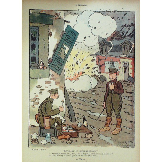 La Baionnette 1916 n°050 (Tommies halt) BOFA SEM GUILLAUME  BOFA ALBERT