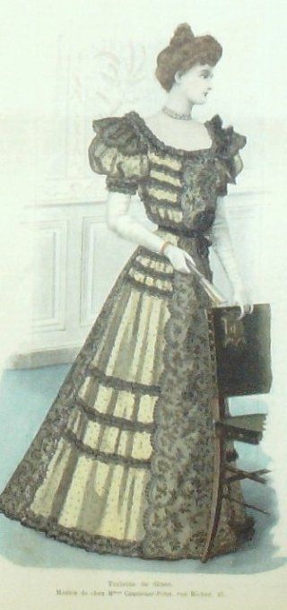 Journal Mode illustrée 1897 # 50 Toilette de dîner