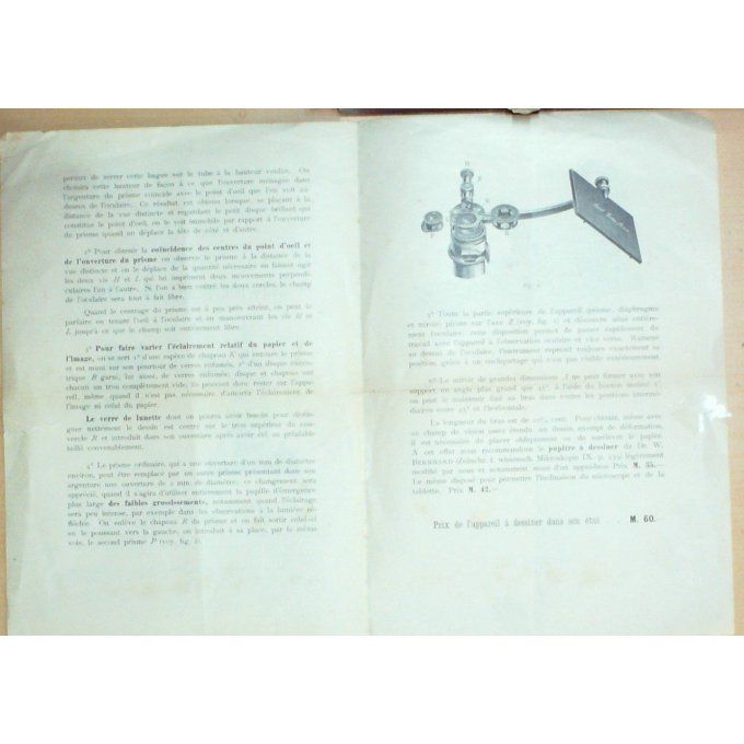 Catalogue CAR ZEISS notice appareil à dessiner IENA 1916
