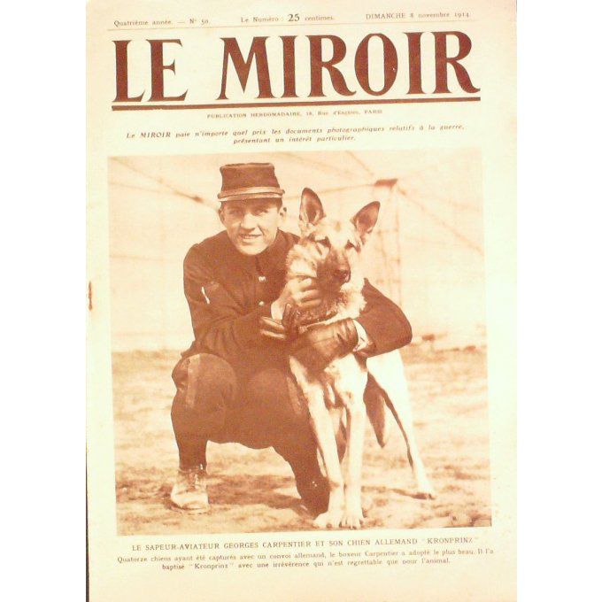 Le Miroir 1914 n° 50 LE HAVRE(76) HOLLANDE AUGUSTOVO