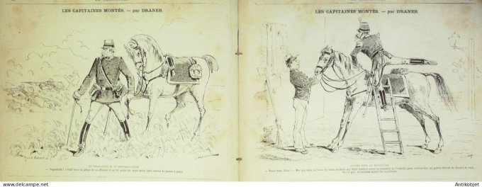 La Caricature 1882 #116 Papas terribles Caran d'Ache Capitaine Montès Draner Carpentras Trock Quida