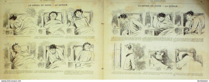 La Caricature 1882 #116 Papas terribles Caran d'Ache Capitaine Montès Draner Carpentras Trock Quida