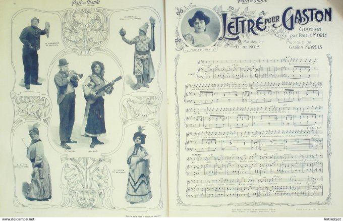 Paris qui chante 1903 #45 Gallois Regnard Dambrine Paule Morly Polin Galipaux