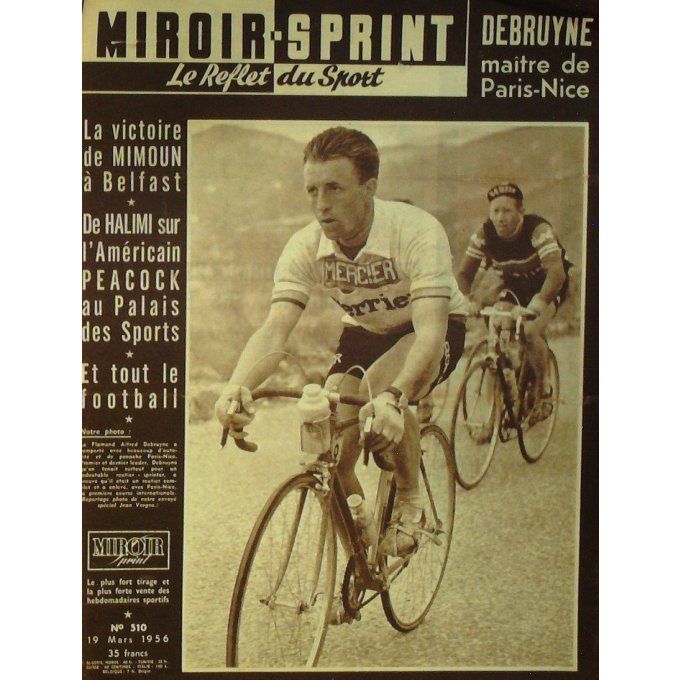 Miroir Sprint 1956 n° 510 19/03 DEBRUYNE BARBOTIN PEACOK MIMOUN LILLE BUCAILLE