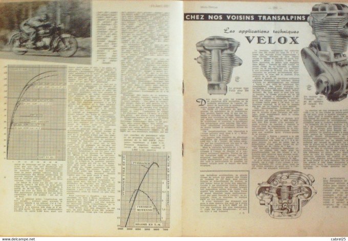 Moto Revue 1952 n° 1081 Bmw R51 3 Velox 250 Triumph 350 mecano pistons