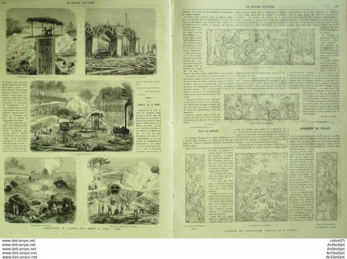 Le Monde illustré 1868 n°592 Plombieres (88) Italie Venise Saintes (17) Belgique Bruxelles