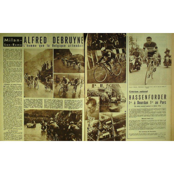 Miroir Sprint 1956 n° 511 26/03 HASSENFORDER GEMINIANI FRANCE BULGARIE HASSENFORDER