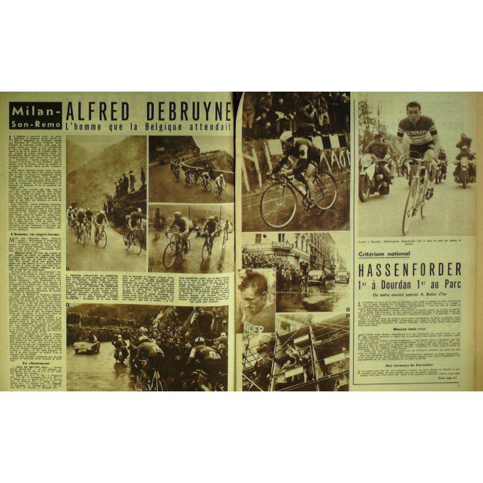 Miroir Sprint 1956 #  511 26 Mar Hassenforder Geminiani France Bulgarie Hassenforder